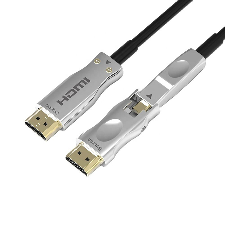 Detachable HDMI® Cable, Type A to Type D Detachable Active Optical Cable, 4K